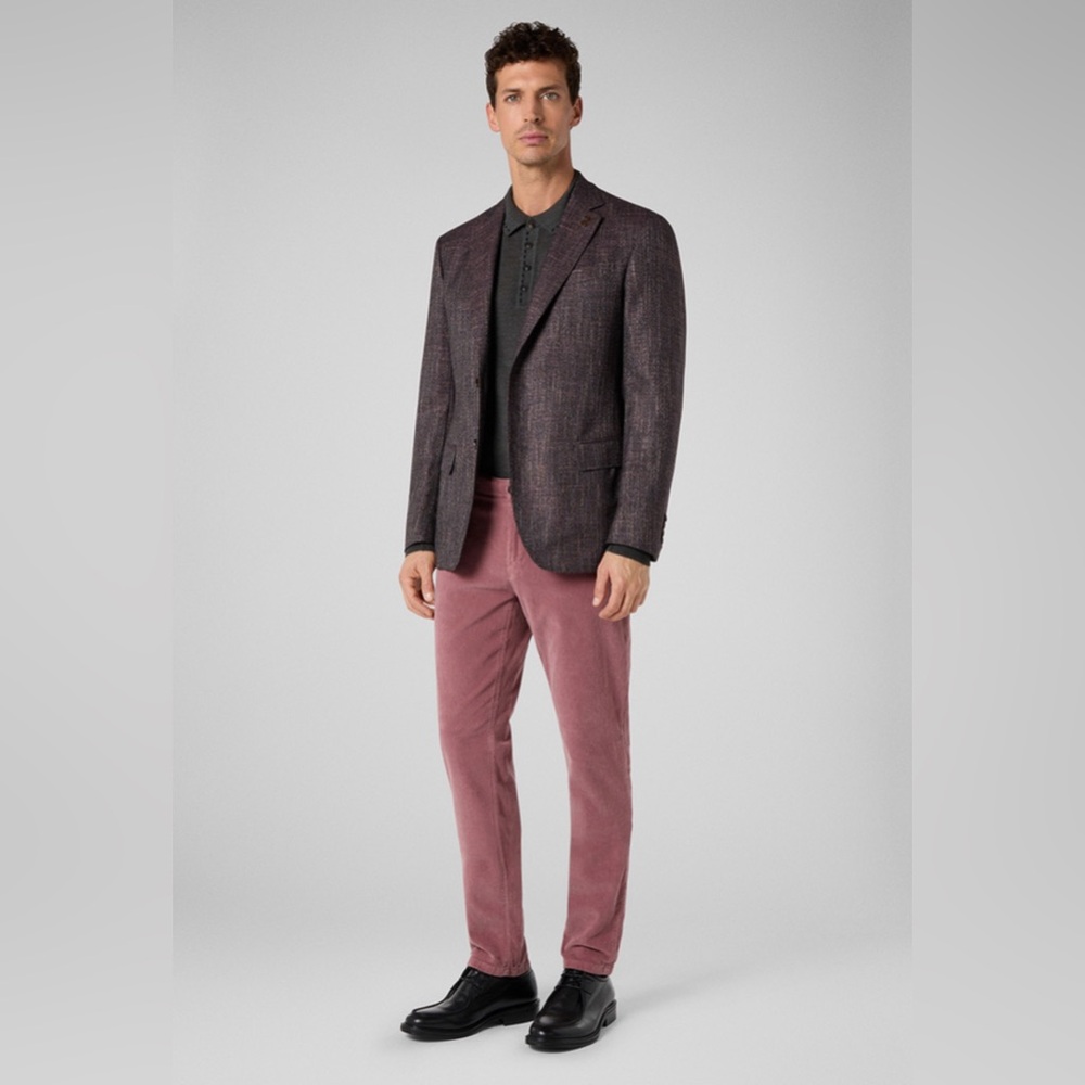 Paul Zileri Made in Italy Blazer Sport Jacket 48R Dark Gray Retails Over $1K